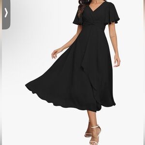 Elegant Black Midi Dress